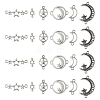  36Pcs 6 Styles Tibetan Style Zinc Alloy Connector Charms FIND-TA0002-96-3