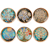 24Pcs 6 Styles 1-Hole Alloy Shank Buttons BUTT-CY0001-44A-7