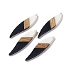 Opaque Resin & Walnut Wood Big Pendants RESI-M027-08C-3