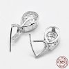 Anti-Tarnish Rhodium Plated 925 Sterling Silver Pendant Bails STER-E050-36P-A-3