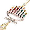 Candle Alloy Rhinestone & Glass Crystal Suncatchers HJEW-E013-06G-3