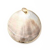 Natural Black Lip Shell Big Pendants X-BSHE-G029-20G-2