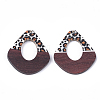 Printed Resin & Wood Pendants LS-X-RESI-S358-65-1