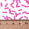 Baking Paint Glass Twist Bugle Beads SEED-C004-02S-4