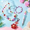 100Pcs 5 Styles Opaque Acrylic Beads MACR-TADJ0001-12A-6