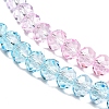 Transparent Painted Glass Beads Strands LS-DGLA-A034-T8mm-A22-4