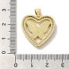 Rack Plating Brass Micro Pave Cubic Zirconia Pendants KK-D088-02G-4