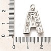 Brass Micro Pave Clear Cubic Zirconia Pendants KK-G521-01P-A-3