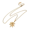 304 Stainless Steel Pendant Cable Chain Necklaces for Men Women NJEW-K308-03F-G-4