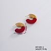 Vintage Retro Stainless Steel C-Shaped Stud Earrings for Women JV8839-5-1