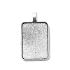 Tibetan Style Alloy Pendant Cabochon Settings TIBEP-N003-02AS-1