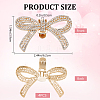 CRASPIRE 4Pcs Alloy Crystal Rhinestone Wedding Shoe Decorations FIND-CP0002-06KCG-2