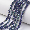 Electroplate Transparent Glass Beads Strands EGLA-A034-T2mm-Q08-1