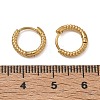 Twist Textured 304 Stainless Steel Huggie Hoop Earrings SA-CBA46AF-27G-01-5
