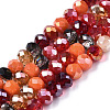 Electroplate Glass Beads Strands X-EGLA-N002-12F-1