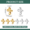 100Pcs 2 Colors Alloy Beads FIND-ME0002-96-2