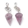 Natural Fluorite Pendants G-O194-01-3