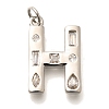 Brass Micro Pave Clear Cubic Zirconia Pendants KK-G521-01P-H-1