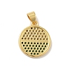 Brass Micro Pave Cubic Zirconia Pendants KK-B059-35G-F-2