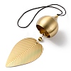 Leaf Brass Wind Chimes AJEW-P110-01B-3