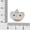 Brass Micro Pave Clear Cubic Zirconia Pendants CU-CBAEEA8-23P-2