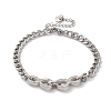 304 Stainless Steel Micro Pave Cubic Zirconia Bracelet BJEW-C070-02P-2