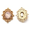 Golden Plated Alloy Oval Connector Charms FIND-B022-02G-02-2