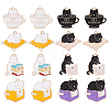 GOMAKERER 16Pcs 8 Style Alloy Enamel Pendants ENAM-GO0001-10-1