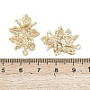 Flower Brass Stud Earring Findings KK-F921-04G-3