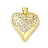 Rack Plating Brass Clear Cubic Zirconia Pendants KK-S380-08G-1