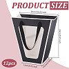 Trapezoid Paper Flower Gift Tote Bags with Plastic Visible Window ABAG-WH0045-25B-2