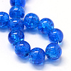 Baking Paint Transparent Crackle Glass Round Bead Strands DGLA-Q018-6mm-69-2