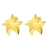 Star Brass Stud Earrings EJEW-L270-25G-1