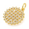 Rack Plating Brass Micro Pave Cubic Zirconia Pendants KK-S396-29G-2