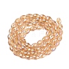 Electroplate Transparent Glass Beads Strands GL-N002-01A-A07-2