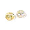 Baking Paint Electroplate Transparent Glass Beads EGLA-Q141-01A-A12-2
