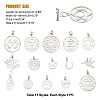 CHGCRAFT 15Pcs 15 Style 304 Stainless Steel Pendants STAS-CA0001-19P-2