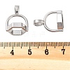 Non-Tarnish 304 Stainless Steel Bead Cap Bails X-STAS-L082-016P-3