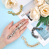SUPERFINDINGS 4Pcs 4 Colors Alloy Mariner Link Chain Bag Strap Extenders FIND-FH0006-14-3