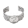 Constellation Alloy Open Cuff Bangles for Women Men LS-BJEW-C064-01AS-10-2