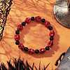Synthetic Turquoise Beaded Stretch Bracelets BJEW-JB12093-02-1