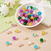 Glass Round Pendants PALLOY-TADJ00001-03-4