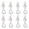 15Pcs Alloy Glass Heart Pendants PALLOY-TAC0254-02-1