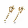 Brass Stud Earring Findings X-KK-S360-009-NF-1