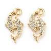 Brass Micro Cubic Zirconia Pendants KK-Q789-32G-1