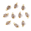 10Pcs Crackle Glass Pendants PALLOY-YW00067-08-1