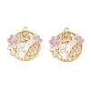 Rack Plating Alloy Enamel Pendants FIND-A040-07B-03G-1