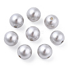 Spray Painted ABS Plastic Imitation Pearl Beads OACR-T015-05C-03-3