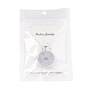 Vintage Alloy Glass Time Seal Time Gem Pendant Necklace X-NJEW-N0051-051B-02-3
