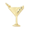 Brass Micro Pave Cubic Zirconia Pendants X-KK-Z120-57A-G-1